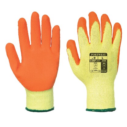 Portwest A150 - Classic Latex Grip Glove - Orange