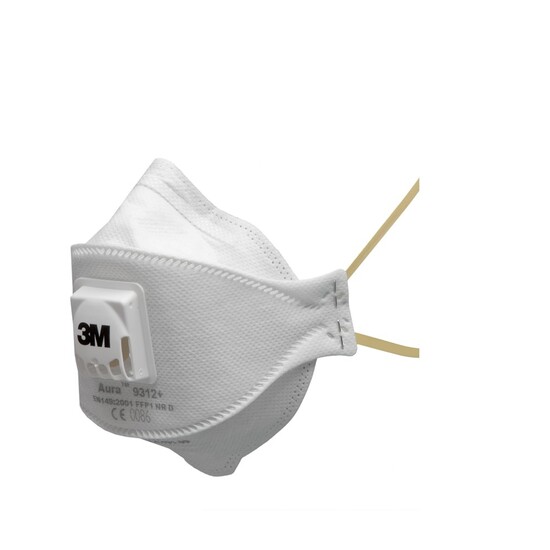 3M 9312+ Aura FFP1 Flat Fold Valved Dust/Mist Respirator - Box of 10