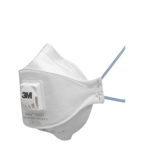 3M 9322+ Aura FFP2 Flat Fold Valved Dust/Mist Respirator - Box of 10