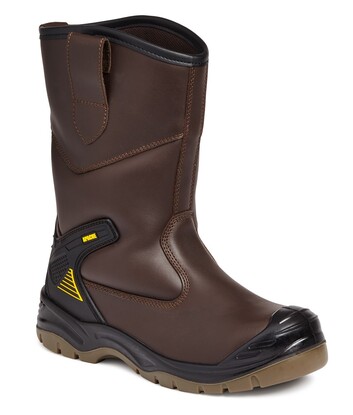 Brown Water Resistant Rigger Boot Ankle Pads & Mid-Sole - S3 SRA 