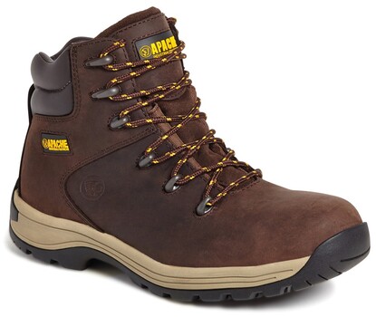 Brown Leather Hiker Boot With Mid-Sole - S3 SRA 
