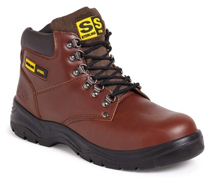 Brown Hiker Boot With Mid-Sole - S1P SRC 