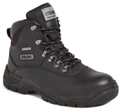 Black Waterproof Hiker Boot With Mid-Sole - S3-WP SRA 