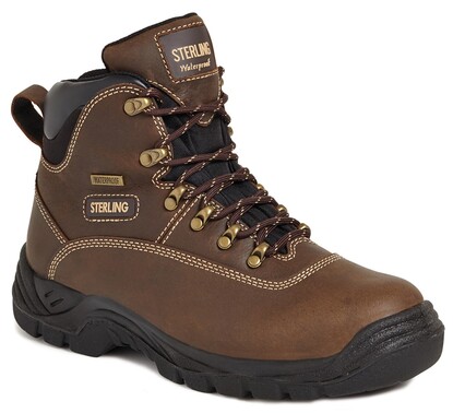 Brown Waterproof Hiker Boot With Mid-Sole - S3-WP SRA 