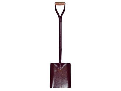 Square Mouth Shovel - Tubular Steel Shaft
