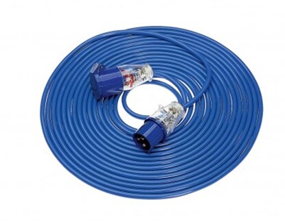 14M Extension Lead - 16A - Blue 240V