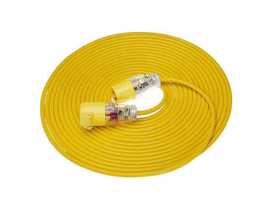14M Extension Lead - 16A - Yellow 110V