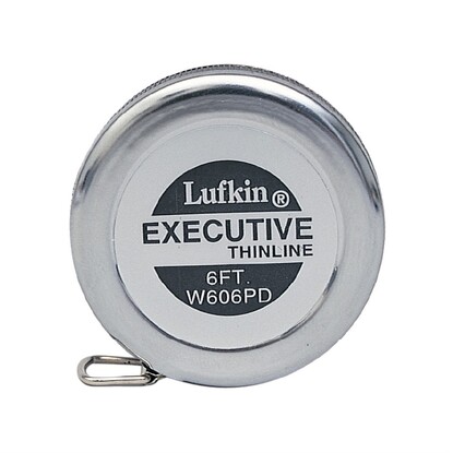 Lufkin W606PM 6mm x 2m Executive Diameter Pocket Tape, Millimeters