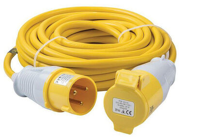 14M Extension Lead - 32A - Yellow 110V