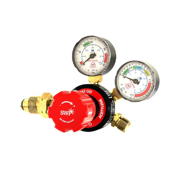 SWP Single Stage Two Gauge Acetylene Side Entry Regulator