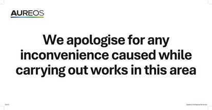 Show details for We Apologise For Any Inconvenience Caused During This Construction Work 600mm X 300mm