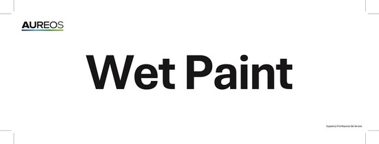 Picture of Wet paint 300mm X 100mm