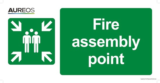 Picture of Fire Assembly Point - People 600mm X 300mm Photoluminescent