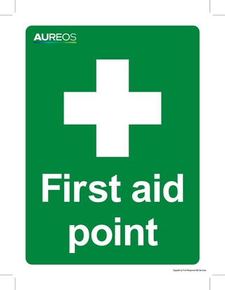 Show details for First Aid Point 150mm X 200mm Photoluminescent