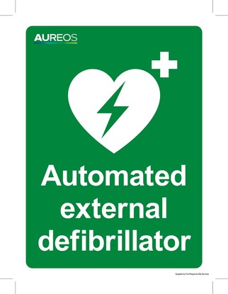 Show details for AED (Automated External Defibrillator) 150mm X 200mm