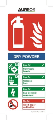 Show details for Fire extinguisher Dry Powder 75mm X 200mm Photoluminescent