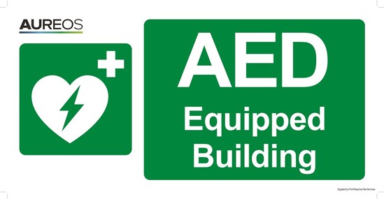 Picture of AED Equipped Building 600mm X 300mm