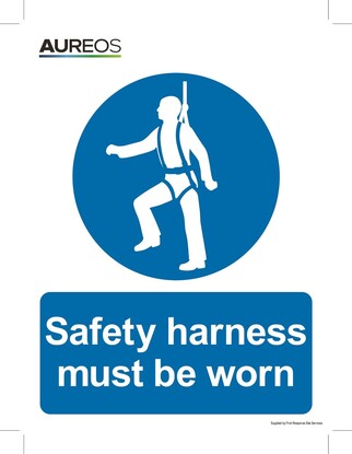 Show details for Safety Harness Must Be Worn 150mm X 200mm