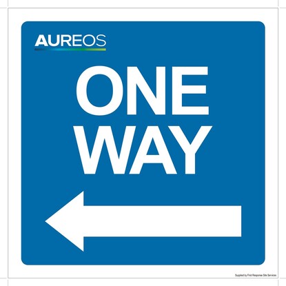 Show details for One Way Only Left Arrow 400mm X 400mm