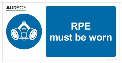 Show details for RPE must be worn 600mm X 300mm