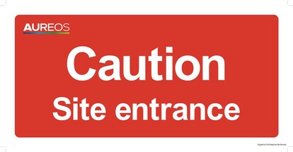 Show details for Caution Site Entrance 600mm X 300mm