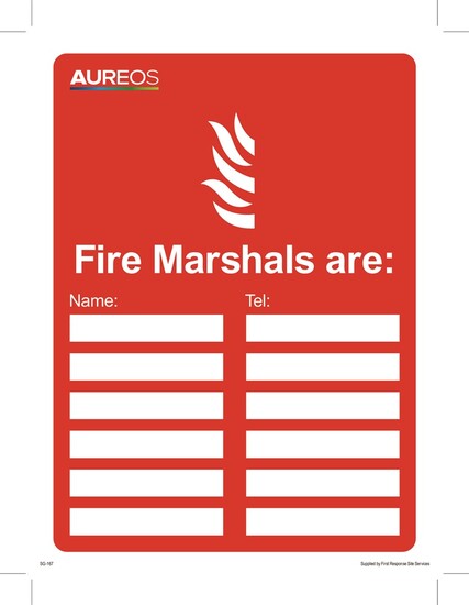 Picture of Fire Marshals 300mm X 200mm