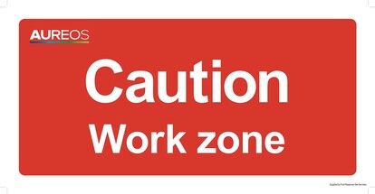 Show details for Caution - Work zone 600mm X 300mm