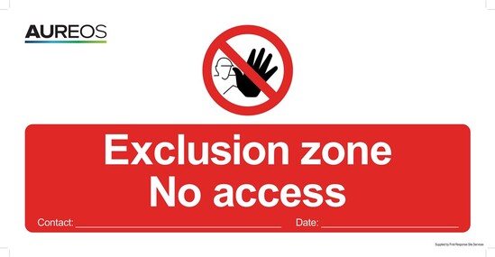 Picture of Exclusion zone - No Access - 600mm X 300mm