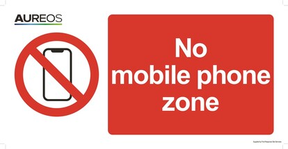 Show details for No mobile phone zone 600mm X 300mm