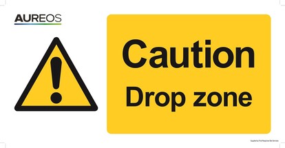 Show details for Caution - Drop Zone 600mm X 300mm