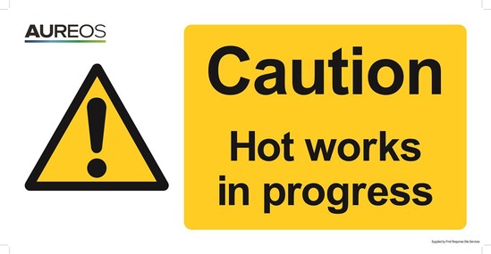 Picture of Caution - Hot Works in progress 600mm X 300mm