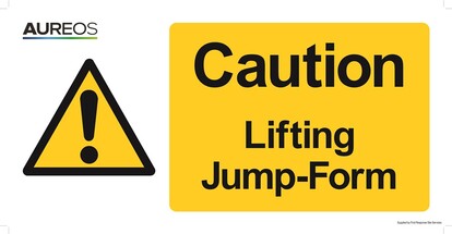 Show details for Caution - Lifting Jump-Form 600mm X 300mm