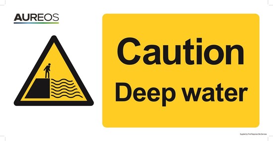 Picture of Caution - Deep water 600mm X 300mm